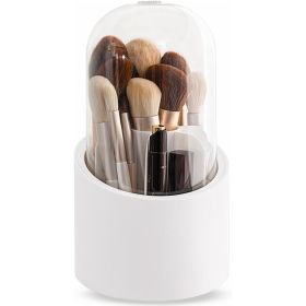 Makeup Brush Holder Organizer, Rotating Dustproof Make Up Brushes Container