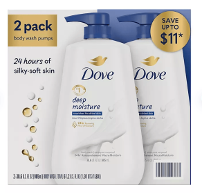 Dove Deep Moisture Renewing Body Wash, 30.6 fl. oz., 2 pk.