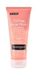 Neutrogena Oil-Free Pink Grapefruit Acne Face Wash, Foaming Facial Cleanser Scrub, 6.7 oz