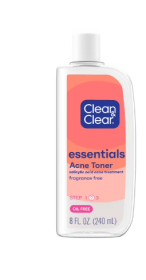 Clean & Clear Essentials Oil-Free Acne Toner, Salicylic Acid, 8 fl. oz