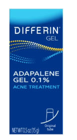 Differin Acne Treatment Gel, Retinoid Treatment for Face with 0.1% Adapalene, 15g Tube