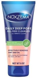 Noxzema Deep Pore Facial Cleanser Cream, Daily Face Cleansing for All Skin Types 6 oz