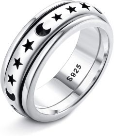 Spinner Rings Fidget Band Ring Stress Relief Rings Fidget Rings for Anxiety Cletic Floral Anxiety Ring for Women Men Size 9.5