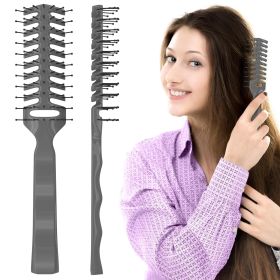 Vented Detangling Brush Pack of 12 for All Hair Types - Curly Hair Brush with Plastic Bristles and Ergonomic Handle