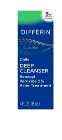 Differin Daily Deep Cleanser Face Wash for Acne Prone Skin, 4 oz