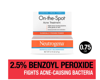 Neutrogena On-The-Spot Acne Treatment, 2.5% Benzoyl Peroxide, 0.75 oz