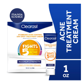 Clearasil Benzoyl Peroxide Stubborn Acne Spot Treatment Cream, 1 oz