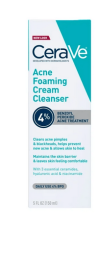 Cerave Acne Foaming Cream Cleanser, 5 fl oz