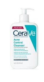 CeraVe Acne Face Wash, Acne Cleanser with Salicylic Acid and Purifying Clay for Oily Skin, 16 fl oz